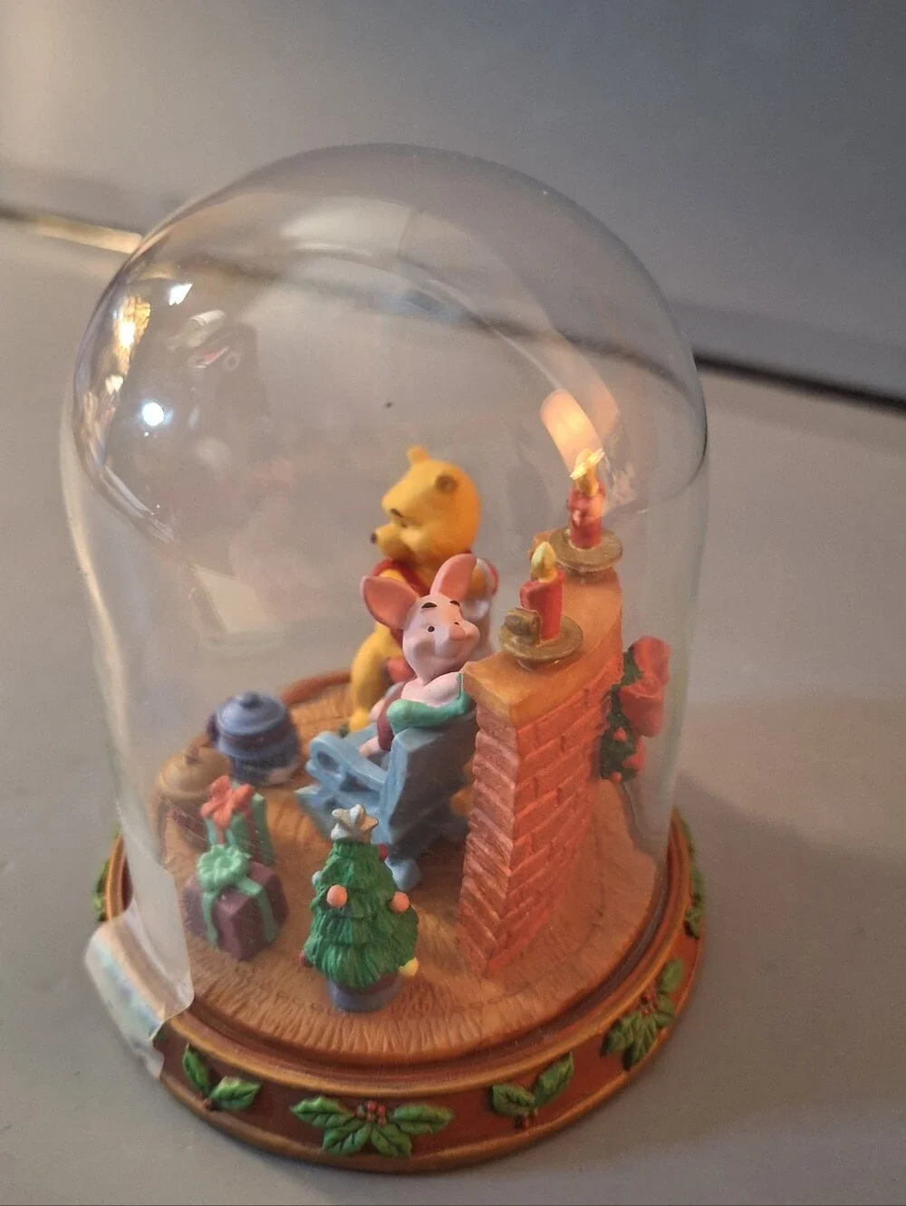 Disney Winnie the Pooh and Friends Bell Jar Glass Dome Vintage